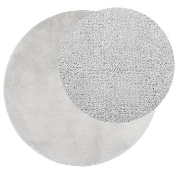 Rug OVIEDO Grey Ø 80 cm - Soft & Durable | HipoMarket