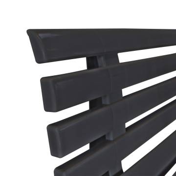 Stylish 145.5 cm Anthracite Plastic Garden Bench for Outdoor Spaces