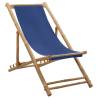 Deck Chair Bamboo and Canvas Navy Blue Colour blue Quantity in Package 1 Number of 