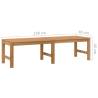 150 cm Solid Teak Wood Garden Bench - Durable & Stylish