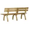 Garden Bench 220 cm - Durable Impregnated Pinewood