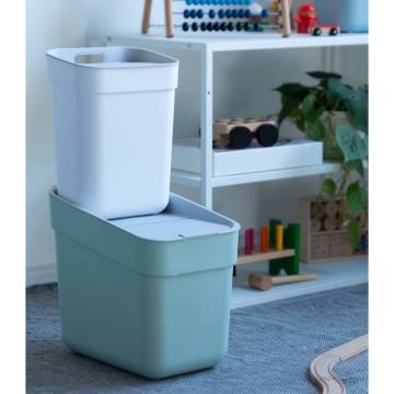 Curver 20L Mint Green Trash Can - Ideal Waste Separation Solution