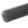 Chicken Wire Fence Steel PVC Coated 25x1.5m Grey - HipoMarket