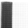 Chicken Wire Fence Steel PVC Coated 25x1.5m Grey - HipoMarket