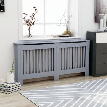 Stylish Anthracite Radiator Cover - 172x19x81.5 cm MDF