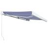 Manual Cassette Awning 400x300 cm - Blue & White - HipoMarket