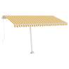 Manual Retractable Awning with LED - Yellow & White 400x300 cm