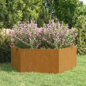 Rusty Corten Steel Planter 138x120x45 cm - Durable & Stylish