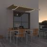 Manual Retractable Awning with LED - Yellow & White 300x250 cm