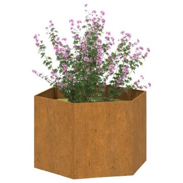 Rusty Corten Steel Planter 60x60x45 cm | Hipo Market