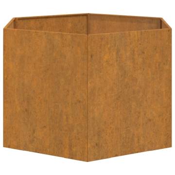 Rusty Corten Steel Planter 60x60x45 cm | Hipo Market