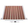 WPC Fence Set - 10 Square + 1 Slanted, Brown 1830x186 cm