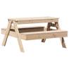 Kids Picnic Table: Solid Pine, 88x97x52 cm - Hipomarket