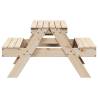 Kids Picnic Table: Solid Pine, 88x97x52 cm - Hipomarket