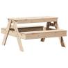 Kids Picnic Table: Solid Pine, 88x97x52 cm - Hipomarket