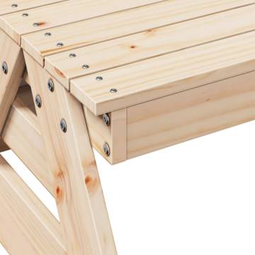 Kids Picnic Table: Solid Pine, 88x97x52 cm - Hipomarket