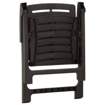 2 pcs Plastic Anthracite Garden Chairs | Hipomarket