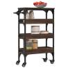 Stylish Brown Oak Kitchen Trolley | Organize & Move Easily