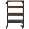 Stylish Brown Oak Kitchen Trolley | Organize & Move Easily