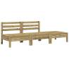 Garden Sofa 3-Seater in Impregnated Pine Wood | Hipo Market