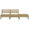 Garden Sofa 3-Seater in Impregnated Pine Wood | Hipo Market