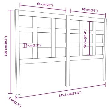 Stylish Solid Wood Pine Bed Headboard - 145.5x4x100 cm