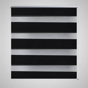 Zebra Blind 60x120 cm Black - Elegant Roller Blind for Modern Homes