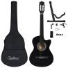 12 Piece Black 38" Western Classical Guitar Set - Hipomarket