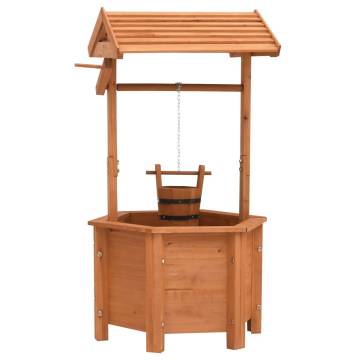 Stylish Garden Wishing Well Planter | 40x40x84 cm Firwood