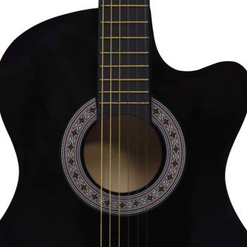 12 Piece Black 38" Western Classical Guitar Set - Hipomarket