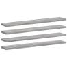 Wall Shelves 4 pcs Grey Sonoma | Durable Floating Storage