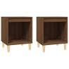 Elegant Brown Oak Bedside Cabinets – 2 pcs | HipoMarket