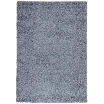 Shaggy Rug High Pile Modern Blue 140x200 cm | Hipomarket