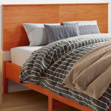 Stylish Wax Brown Solid Wood Pine Headboard - 160 cm