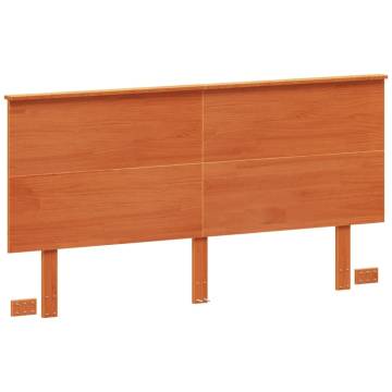 Stylish Wax Brown Solid Wood Pine Headboard - 160 cm