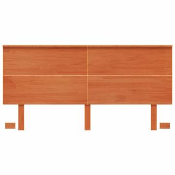 Stylish Wax Brown Solid Wood Pine Headboard - 160 cm