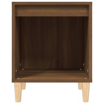 Elegant Brown Oak Bedside Cabinets – 2 pcs | HipoMarket