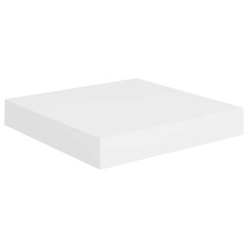 Floating Wall Shelves Set of 4 - Stylish White MDF Display