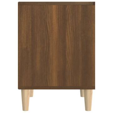 Elegant Brown Oak Bedside Cabinets – 2 pcs | HipoMarket