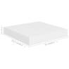 Floating Wall Shelves Set of 4 - Stylish White MDF Display