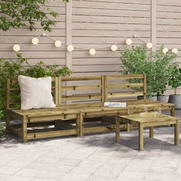 Garden Sofas Armless 3 pcs - Impregnated Pine Wood