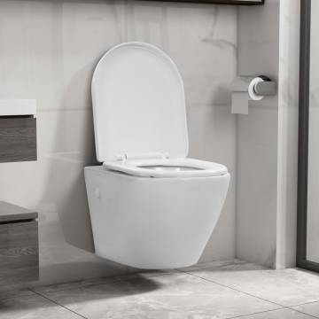 Wall Hung Rimless Toilet - Elegant Ceramic Design | HipoMarket