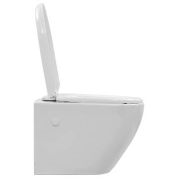 Wall Hung Rimless Toilet - Elegant Ceramic Design | HipoMarket