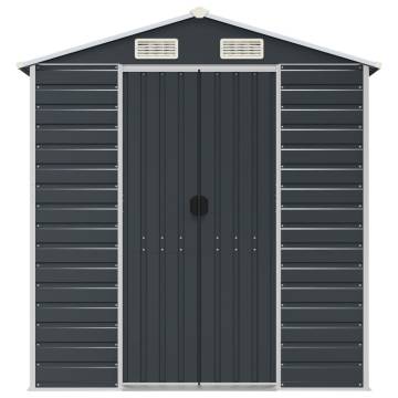 Garden Shed Anthracite 191x470 cm - Galvanised Steel Storage