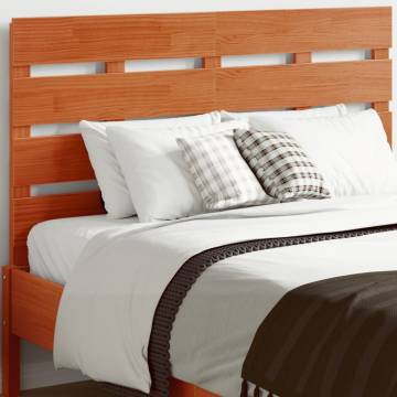 Stylish Wax Brown Solid Pine Headboard - 135 cm