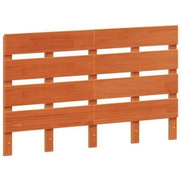 Stylish Wax Brown Solid Pine Headboard - 135 cm