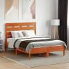 Stylish Wax Brown Solid Pine Headboard - 135 cm