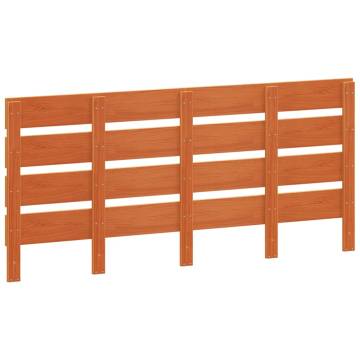 Stylish Wax Brown Solid Pine Headboard - 135 cm