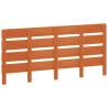 Stylish Wax Brown Solid Pine Headboard - 135 cm