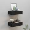 Wall-mounted Drawer Shelves - Elegant Black Storage Solution